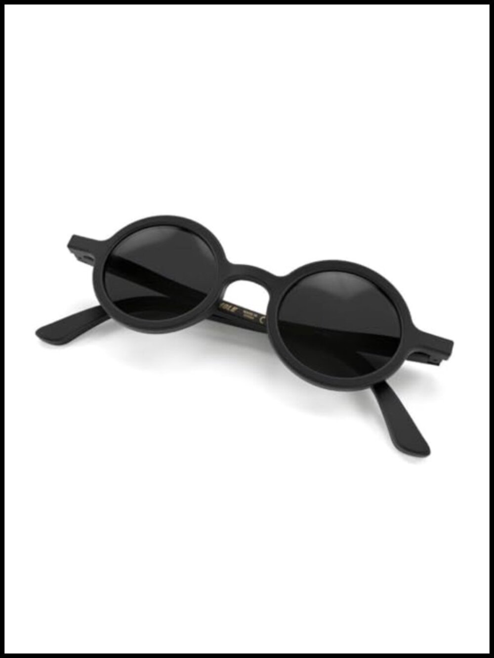 Unisex Round Sunglasses with Spring Hinge Polycarbonate Frame UV400 - Picture 4 of 5